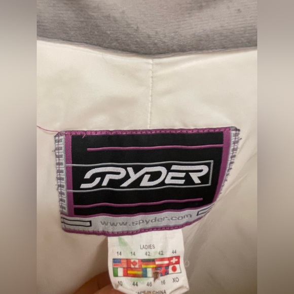 Spyder Ski Snow Pants Womens 14 White Insulated Winter Snowboard Warm Skiing - Picture 4 of 14